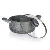 hrnec 18x8,5cm nepřiln.povrch GRANITE se skl.poklicí