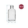 láhev placatka 100ml skleněná