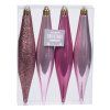 ozdoba vánoční RAMPOUCH 15cm RŮŽ mix (4ks) 37 22505