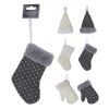 dekorace závěsná mix RUKAVICE/PUNČOCHA/ČEPICE 15cm BÍ,ŠE 36 22508