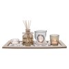 svícen/diffuser 36x14cmx1cm 5 dílů+dekorace, dřevo/sklo 37 22766