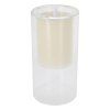 svíčka LED pr.10x20cm, blikající plamen, ve skle, IVORY 37 22781