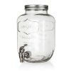 láhev 4000ml skleněná s kohoutkem, kov.víčko