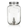 láhev 4000ml skleněná s kohoutkem, kov.víčko