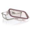 dóza LORA obdél. 0,95l 20,5x15,5x6,5cm skl.+PP víčko TRA/BORDO