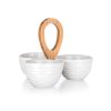 miska dělená 24x24x18cm porcelán/bambus BRILLANTE