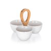 miska dělená 24x24x18cm porcelán/bambus BRILLANTE