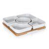 miska sada 6díl.(5xmiska,1xtác) 24,5x24,5x4,5cm porcelán/bambus BRILLANTE