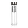 láhev na pití 500ml dvoustěnná DOBLO, se sítkem, nerez/sklo