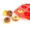 forma na bábovičky  6ks 29,5x17,5x3,5cm silikon ČRV CULINARIA