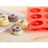 forma na bábovičky  6ks 29,5x17,5x3,5cm silikon ČRV CULINARIA