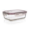 dóza LORA obdél. 0,55l 17,5x13x5,5cm skl.+PP víčko TRA/BORDO