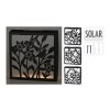 dekorace na zeď čtver.solární LED 26x26x5cm kov.ČER 35 23659