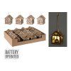 dekorace DOMEK 9cm LED závěsný dřev.mix 35 23781