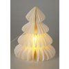 dekorace STROM 28cm 6LED papír BÍ, s časovačem 35 23797