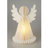 dekorace ANDĚL 28cm 6LED papír BÍ, s časovačem 36 23798