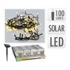 osvětlení vánoční solární  2m 100LED teplá BÍ, drát 35 23826