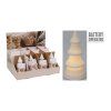dekorace VÁNOČNÍ LED 13cm porcelán BÍ mix 36 23835
