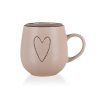 hrnek 500ml HEART BÉŽ keramický