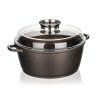hrnec 28x12,5cm nepřiln.povrch PREMIUM Dark Brown se skl.poklicí,aroma knob