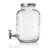 láhev 5200ml skleněná s kohoutkem, kov.víčko