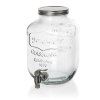 láhev 5200ml skleněná s kohoutkem, kov.víčko