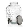 láhev 5200ml skleněná s kohoutkem, kov.víčko