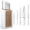 blok na 5nožů s 5noži (9,14,16,Santoku,20cm) Wüsthof CLASSIC WHITE