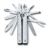 Kleště SWISS TOOL X, stříbrné, kožené pouzdro, blister