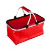 košík nákupní skládací 48x24x28cm Al+polyester ČRV