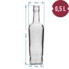 láhev  500ml PRINCIPLE skleněná s uzávěrem (6ks)