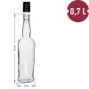 láhev  700ml MONOPOL skleněná s uzávěrem (6ks)