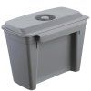koš odp.  4l závěsný, sev.šedý, víko, 27x16,3x19cm, MILAN, plast