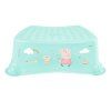 taburetka 1stup. 40x28,v.14cm, pras.PEPA, tyrkys, protiskluz., plast