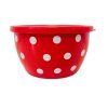 miska d16x10,5cm, červ.PUNTÍK 1,75l, smalt+víčko plast