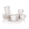šálek + podšálek  60ml square ALBA porcelánový BÍ (6ks)