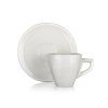 šálek + podšálek 120ml square ALBA porcelánový BÍ (6ks)