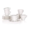 šálek + podšálek 120ml square ALBA porcelánový BÍ (6ks)