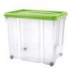 Úložný box s kolečky PUZZLE 80 l transparent/grafit